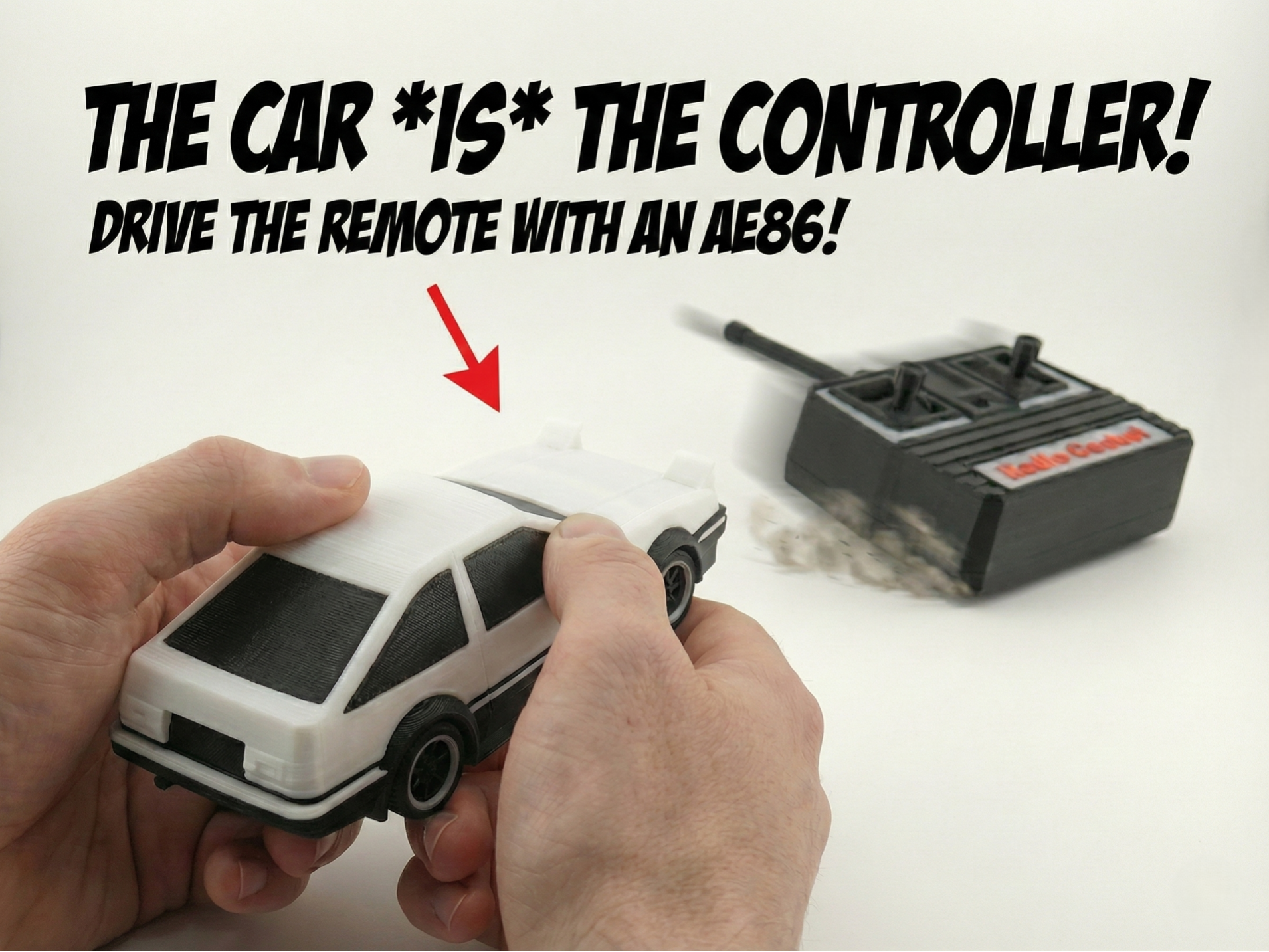 O Controle "Carro": Dirija o Controle Remoto com o AE86