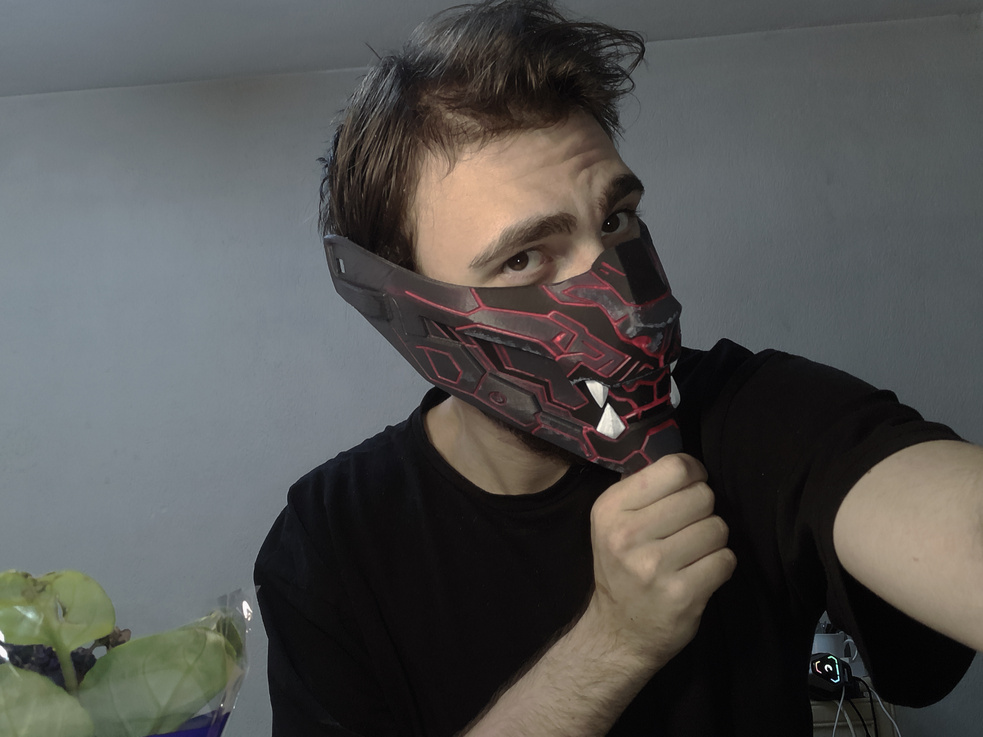 TDC OniForge – Máscara de Meio Rosto Cyber Panther