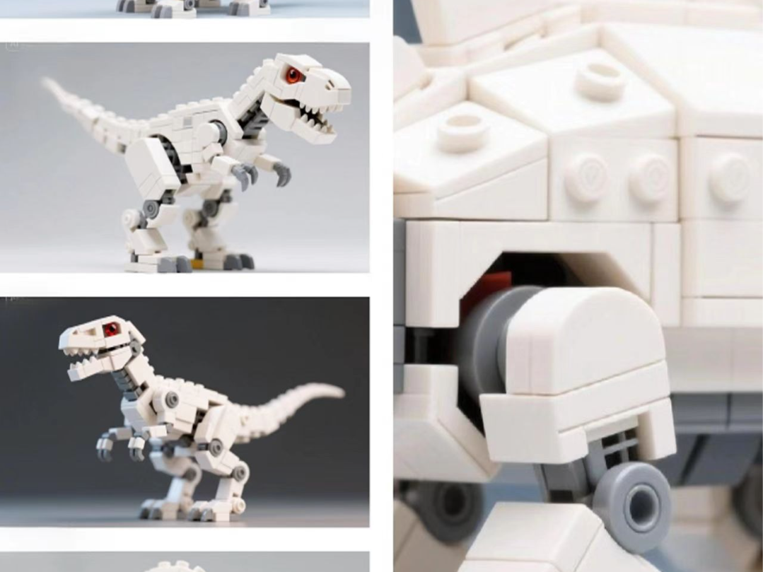 Equipe de dinossauros cibernéticos minúsculos do Minecraft